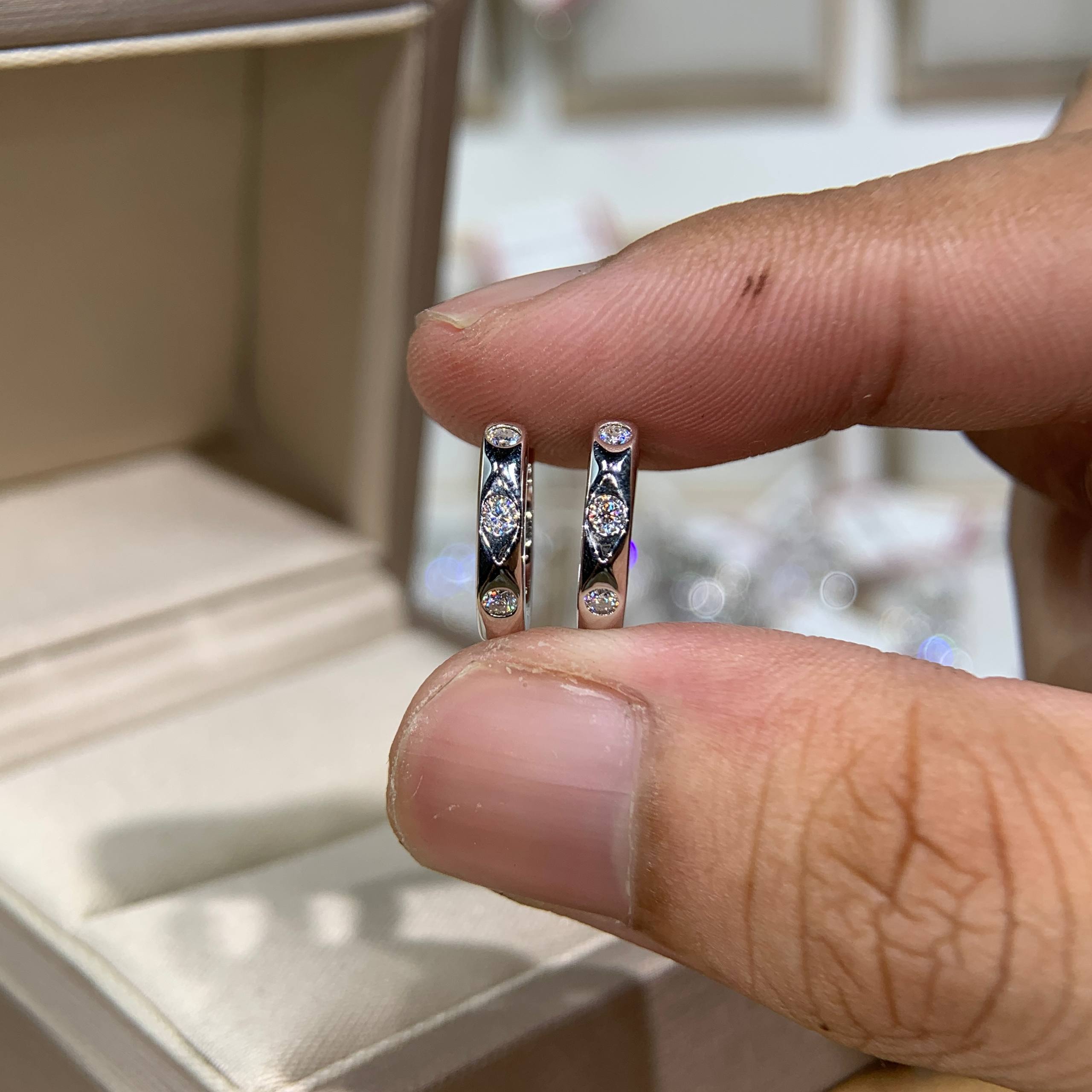 Bông tai kim cương Moissanite GRA (Y87) - Ảnh 2
