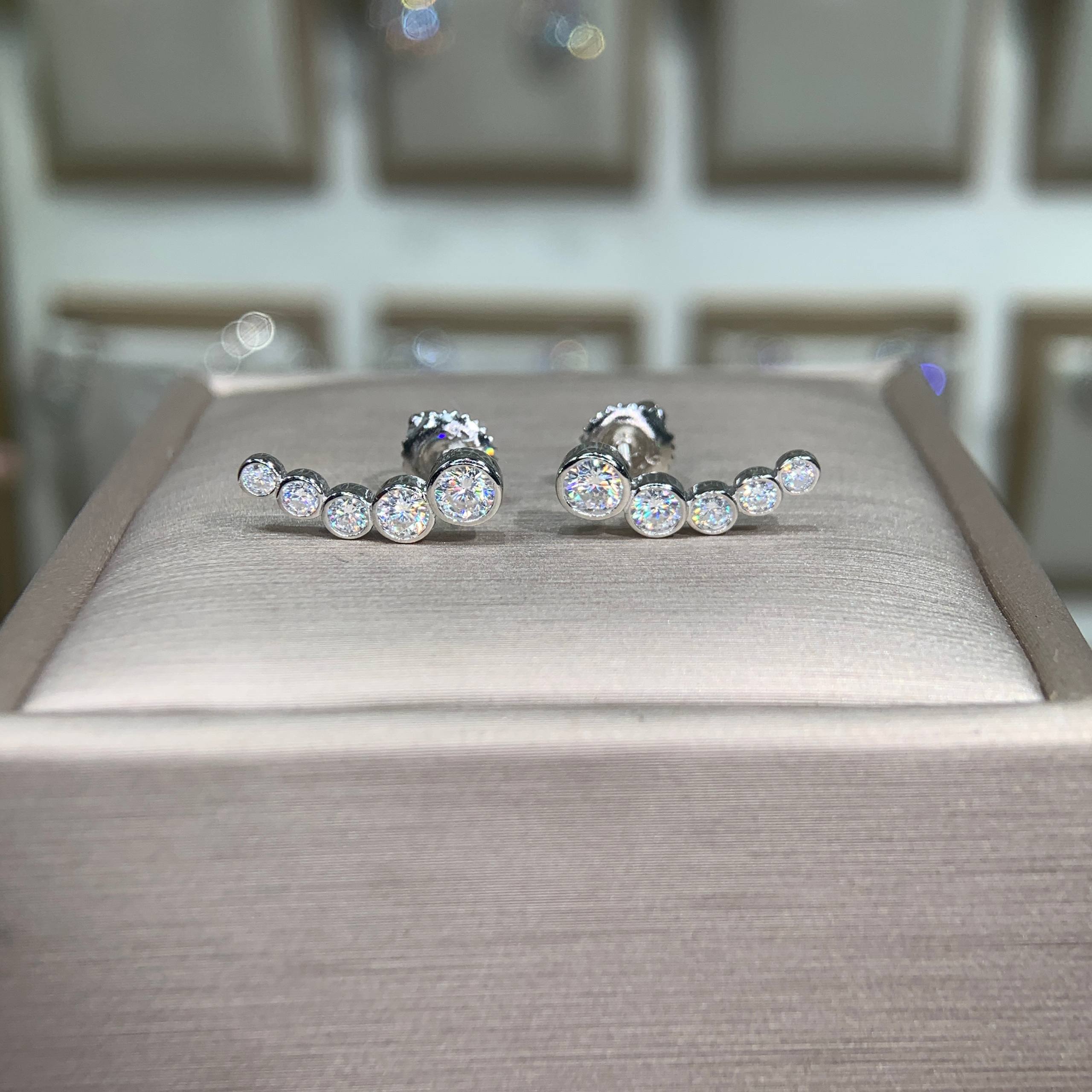 Bông tai kim cương Moissanite GRA (K59) - Ảnh 5