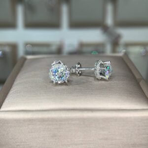 Bông tai kim cương Moissanite GRA (A053)