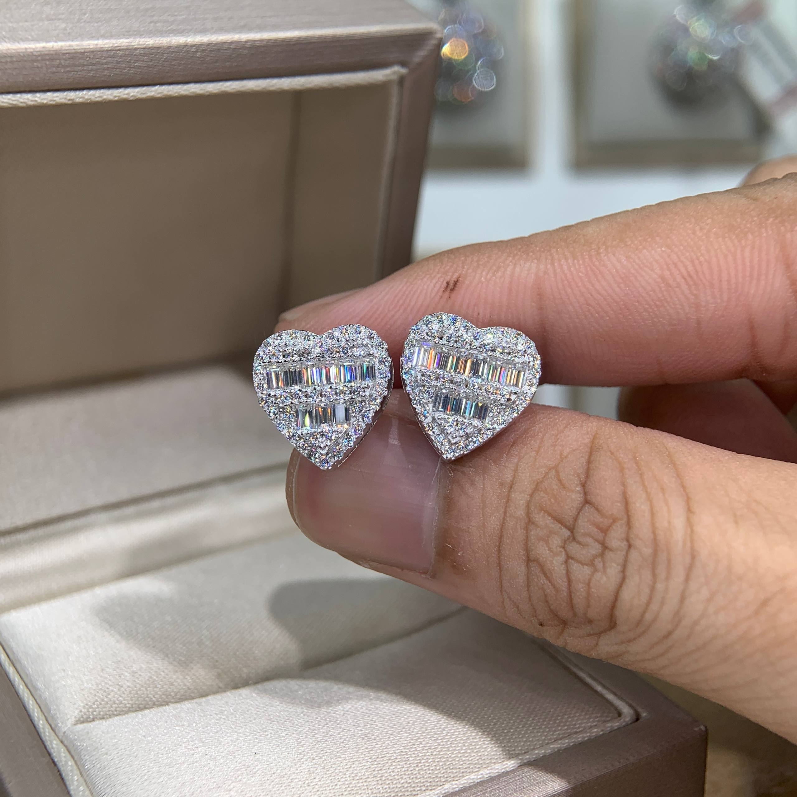 Bông tai kim cương Moissanite GRA (A186) - Ảnh 5