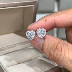 Bông tai kim cương Moissanite GRA (A156)