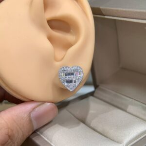 Bông tai kim cương Moissanite GRA (A186)