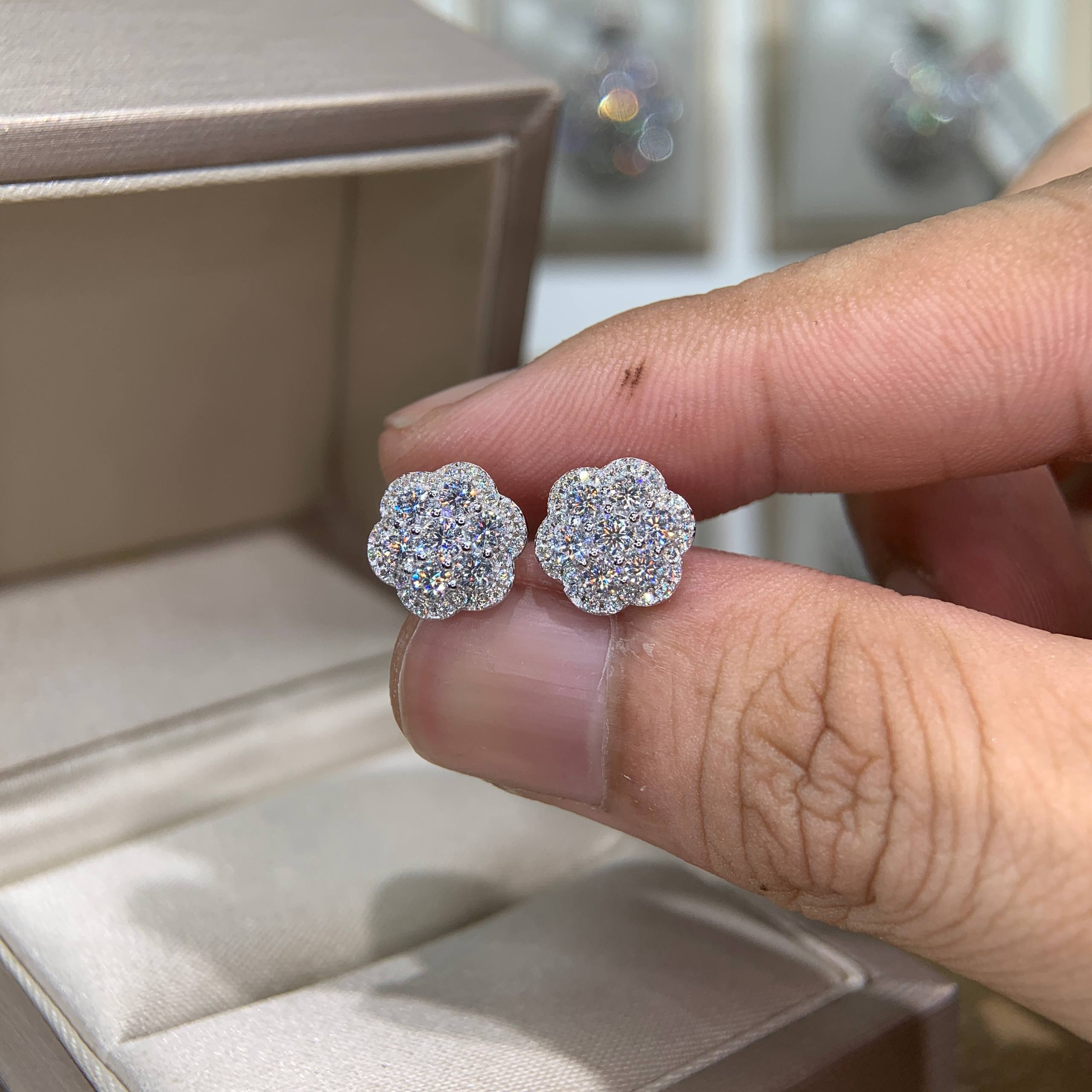 Bông tai kim cương Moissanite GRA (Z23) - Ảnh 7