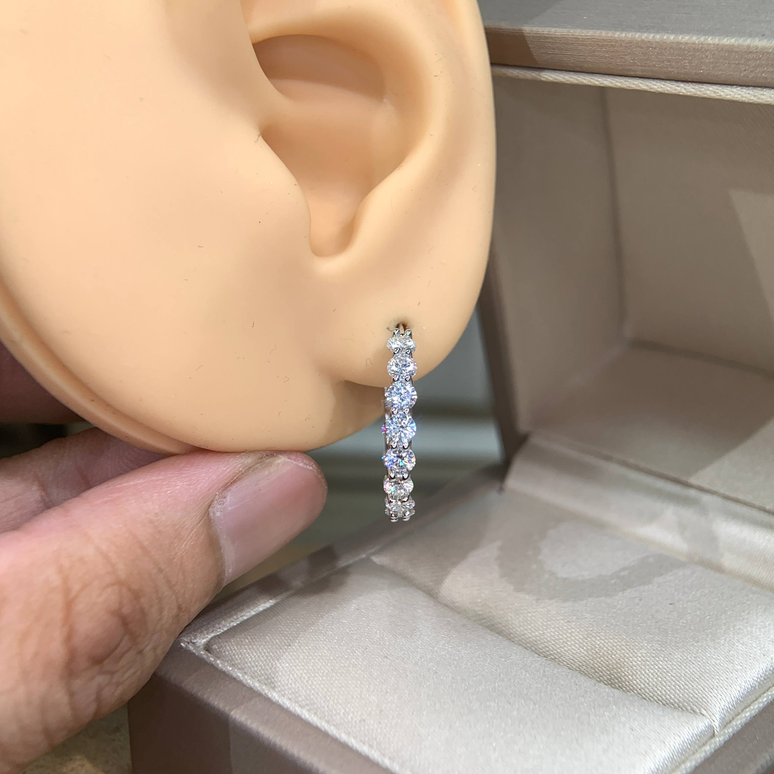 Bông tai kim cương Moissanite GRA (K80) - Ảnh 6