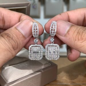 Bông tai kim cương Moissanite GRA (A920)