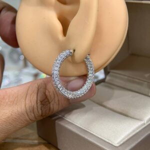 Bông tai kim cương Moissanite GRA (A738)