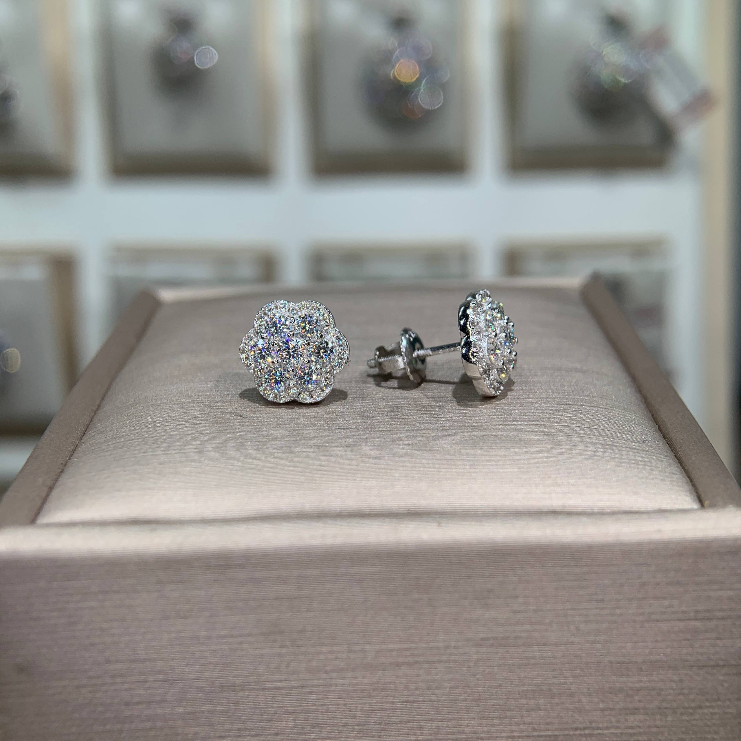 Bông tai kim cương Moissanite GRA (Z23) - Ảnh 4