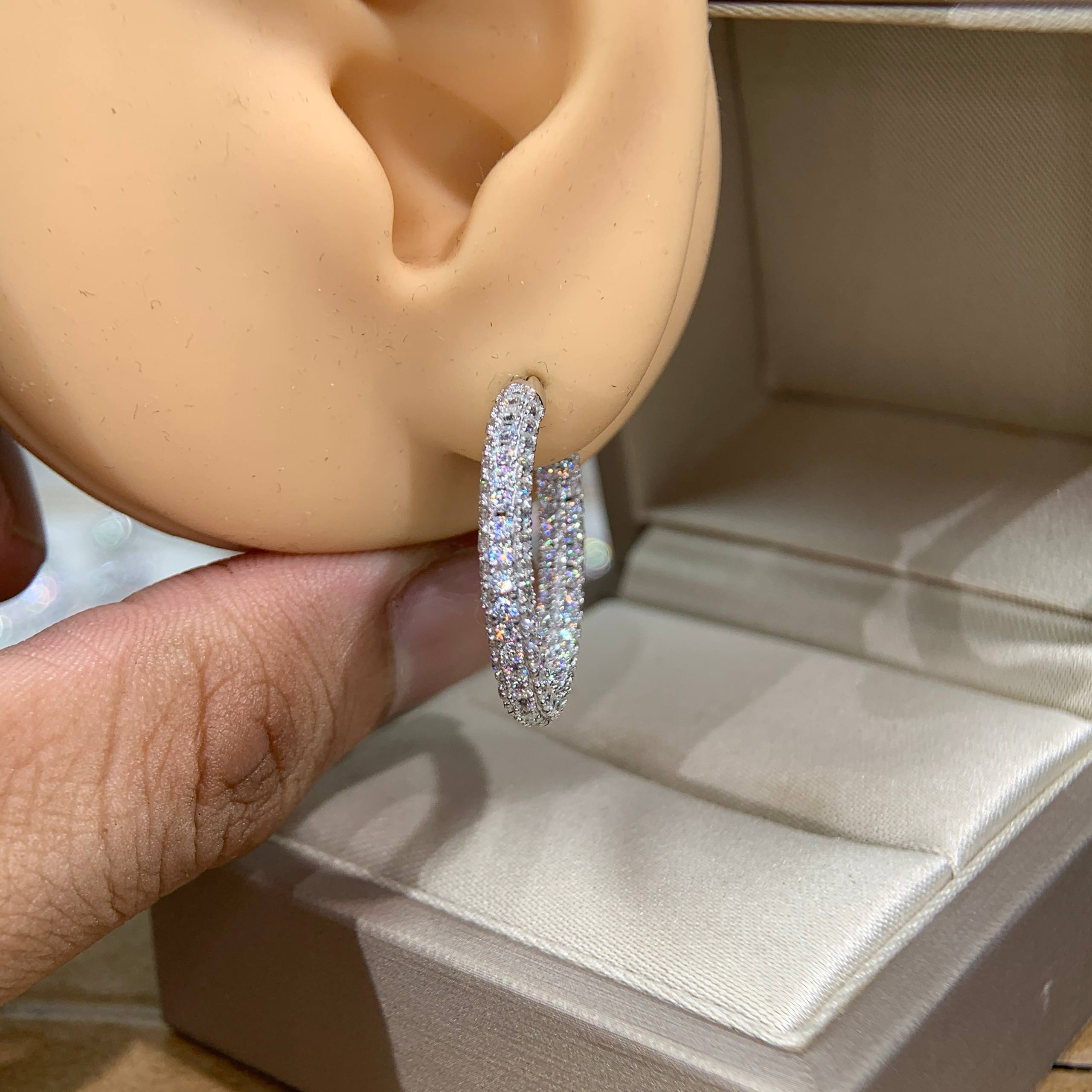 Bông tai kim cương Moissanite GRA (A738) - Ảnh 4