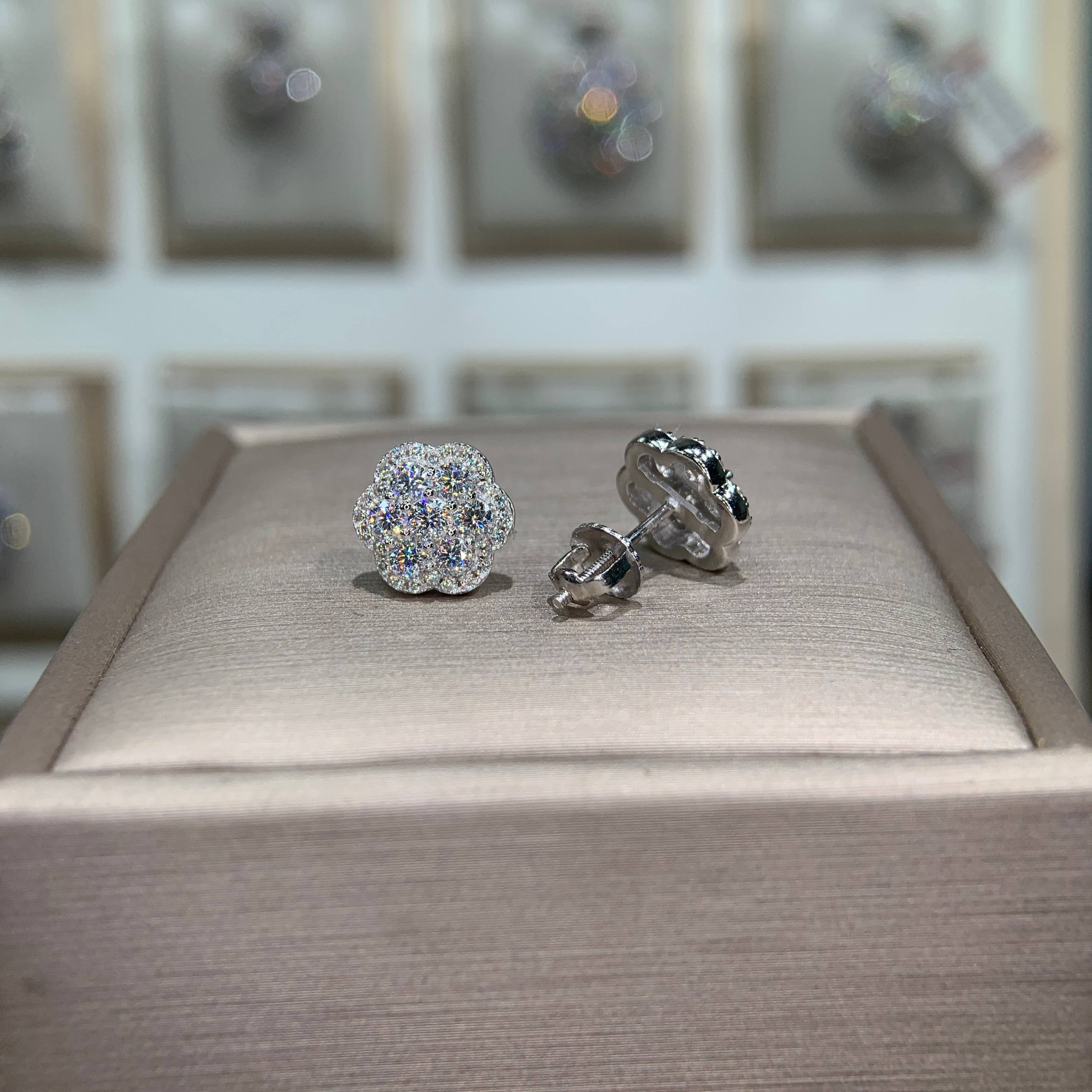 Bông tai kim cương Moissanite GRA (Z23) - Ảnh 3