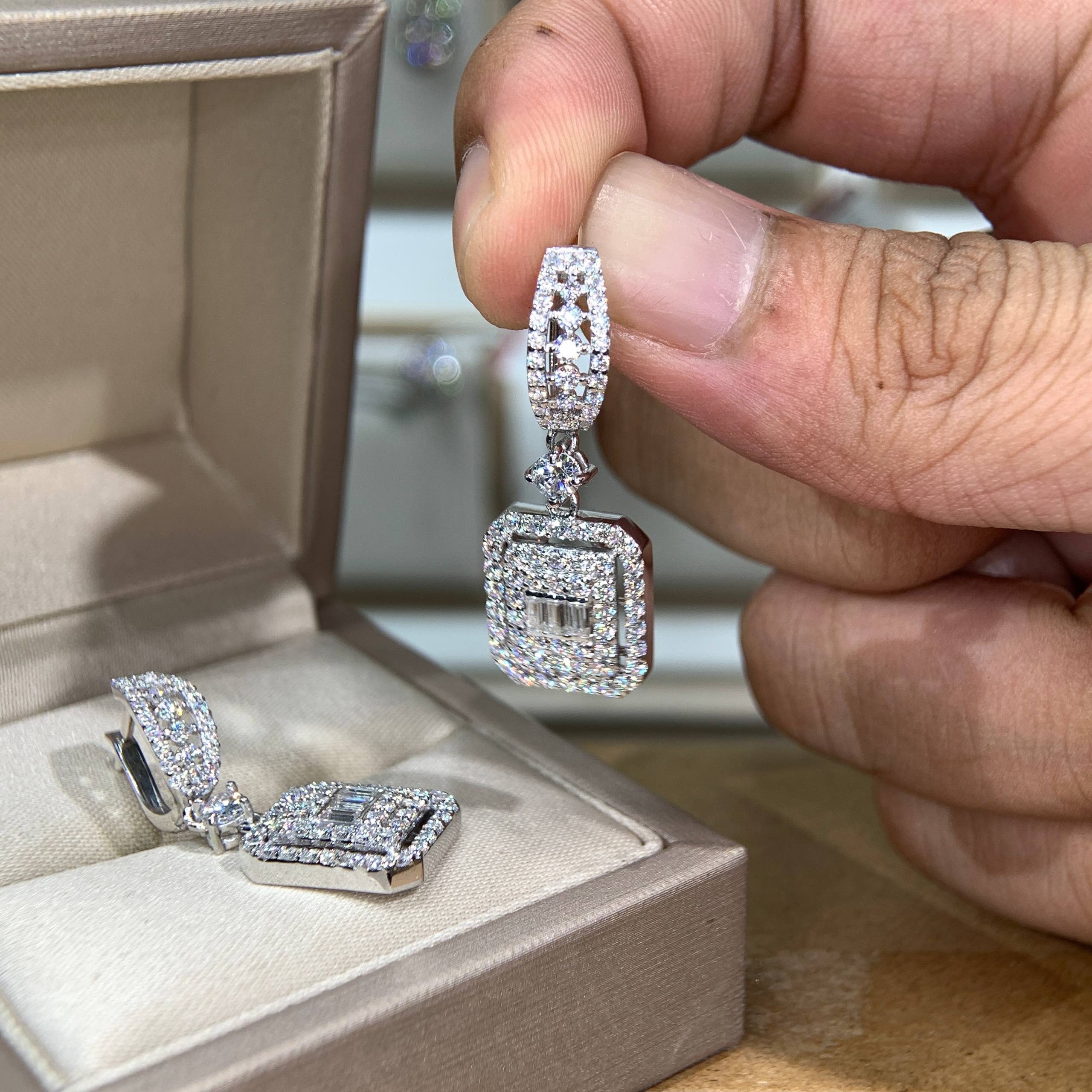 Bông tai kim cương Moissanite GRA (A920) - Ảnh 5