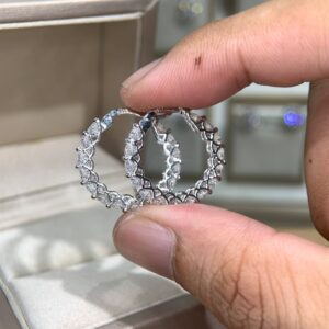 Bông tai kim cương Moissanite GRA (K80)