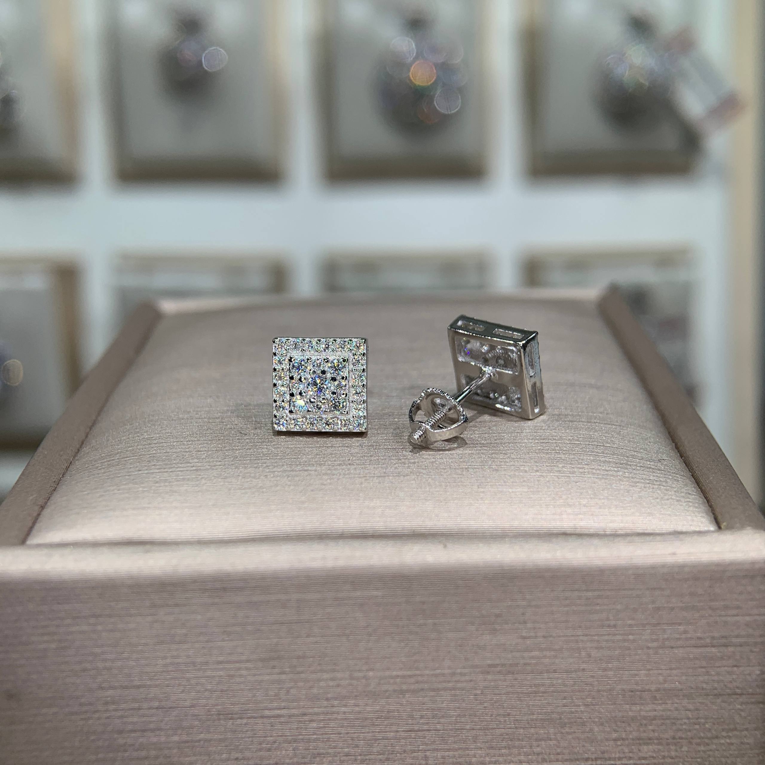 Bông tai kim cương Moissanite GRA (M48) - Ảnh 3