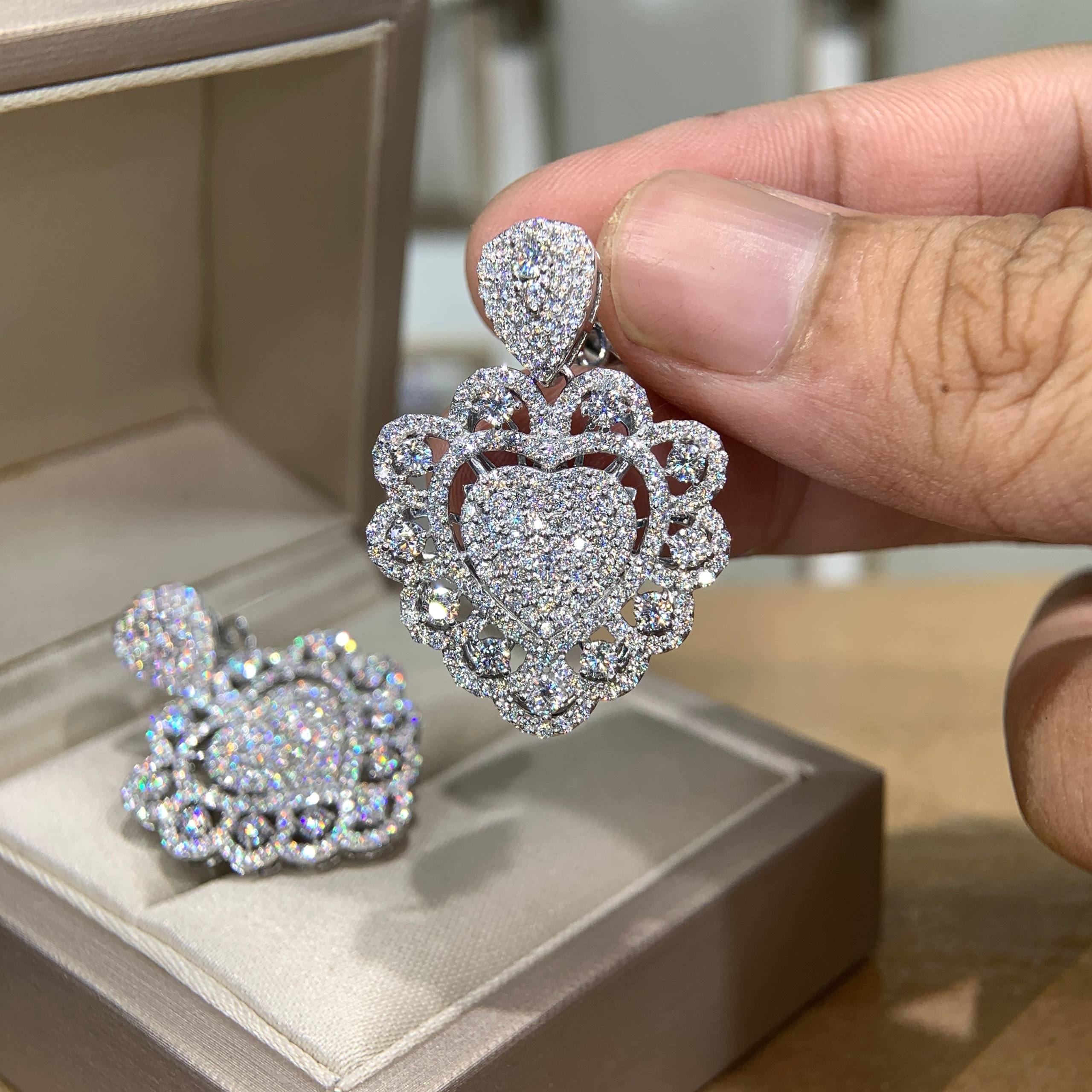 Bông tai kim cương Moissanite GRA (B709) - Ảnh 4