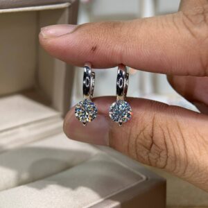 Bông tai kim cương Moissanite GRA (K73)
