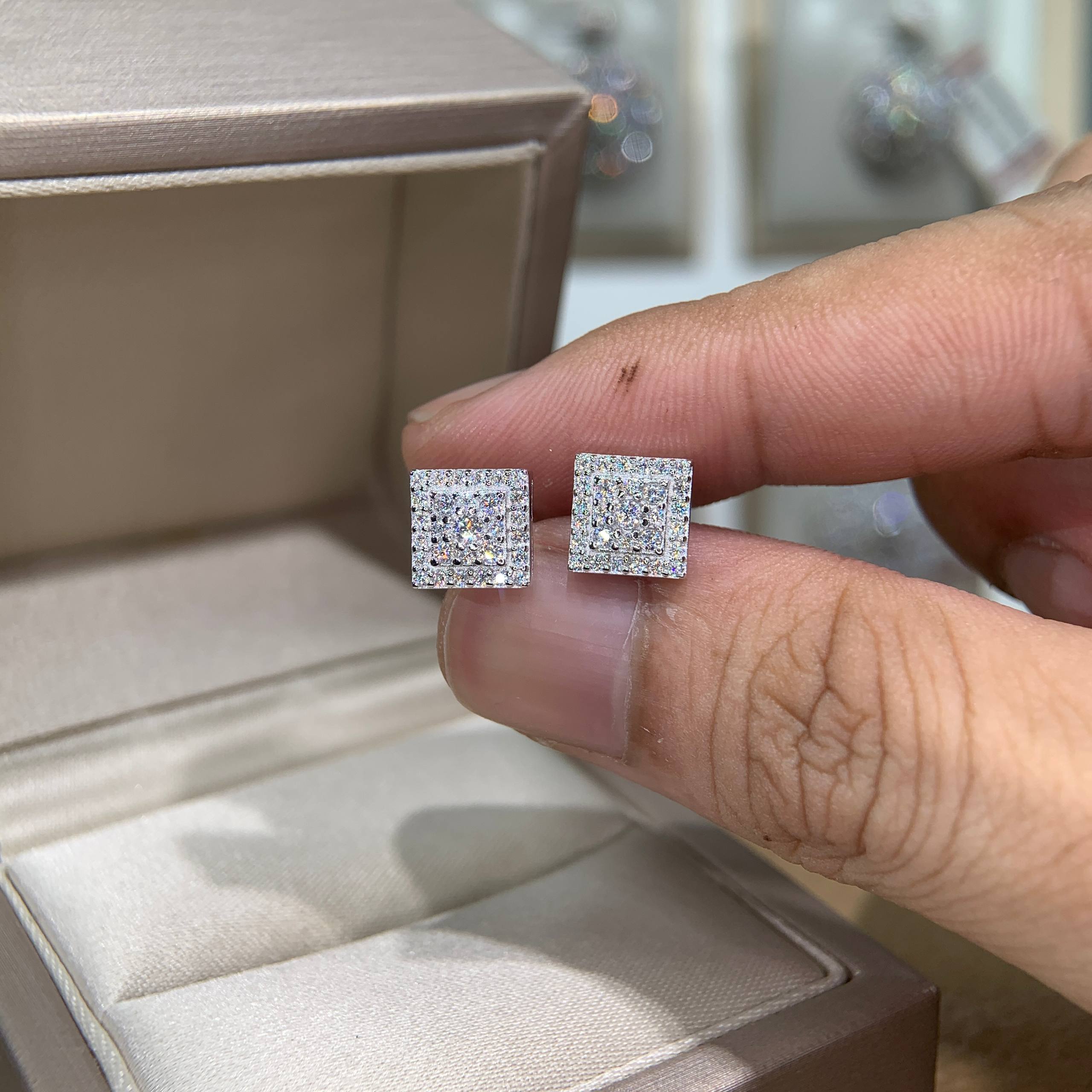 Bông tai kim cương Moissanite GRA (M48) - Ảnh 2