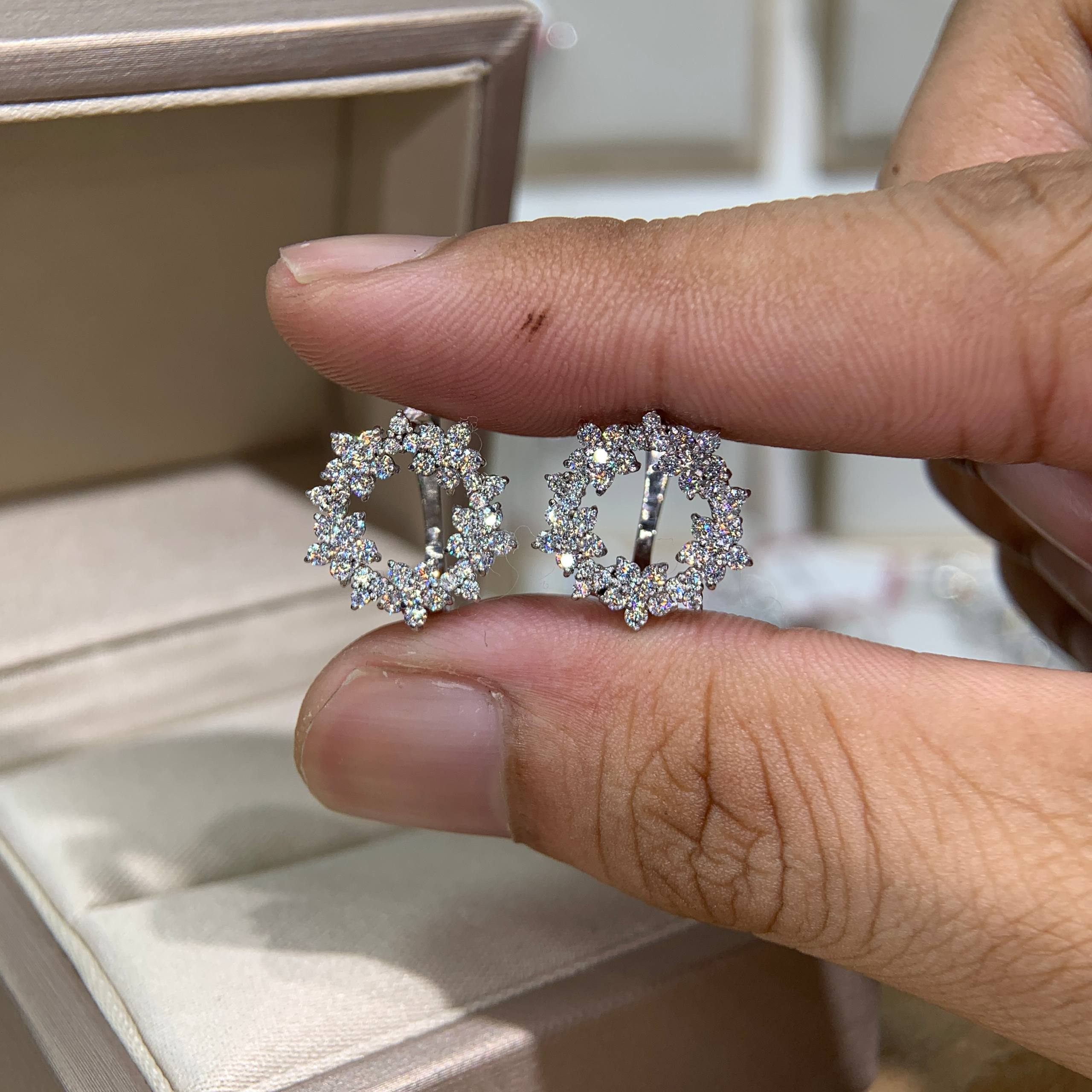 Bông tai kim cương Moissanite GRA (A041)