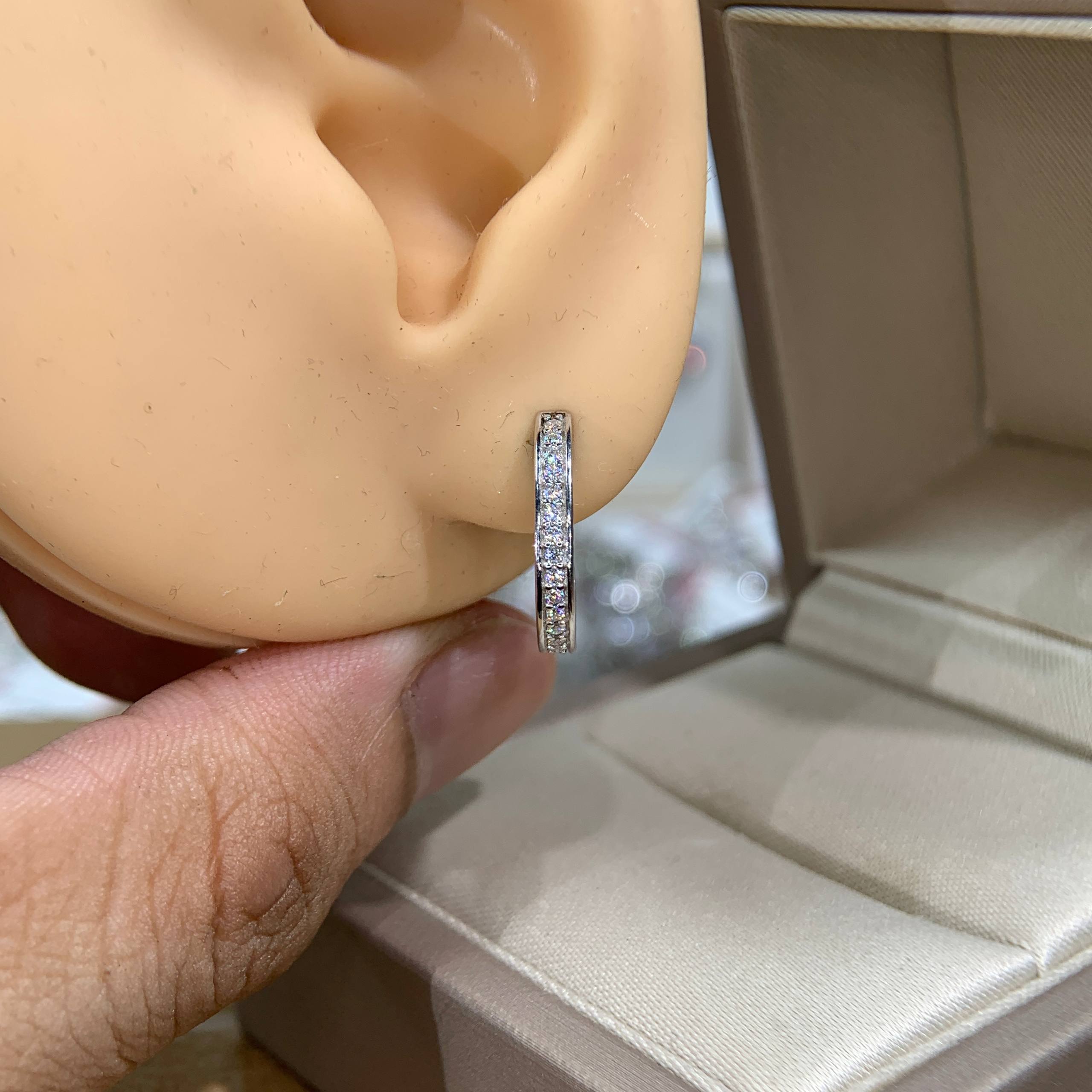 Bông tai kim cương Moissanite GRA (K96) - Ảnh 2