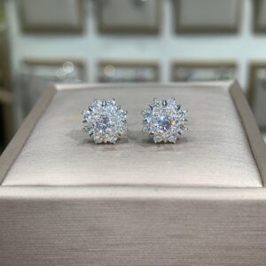 Bông tai kim cương Moissanite GRA (A046)