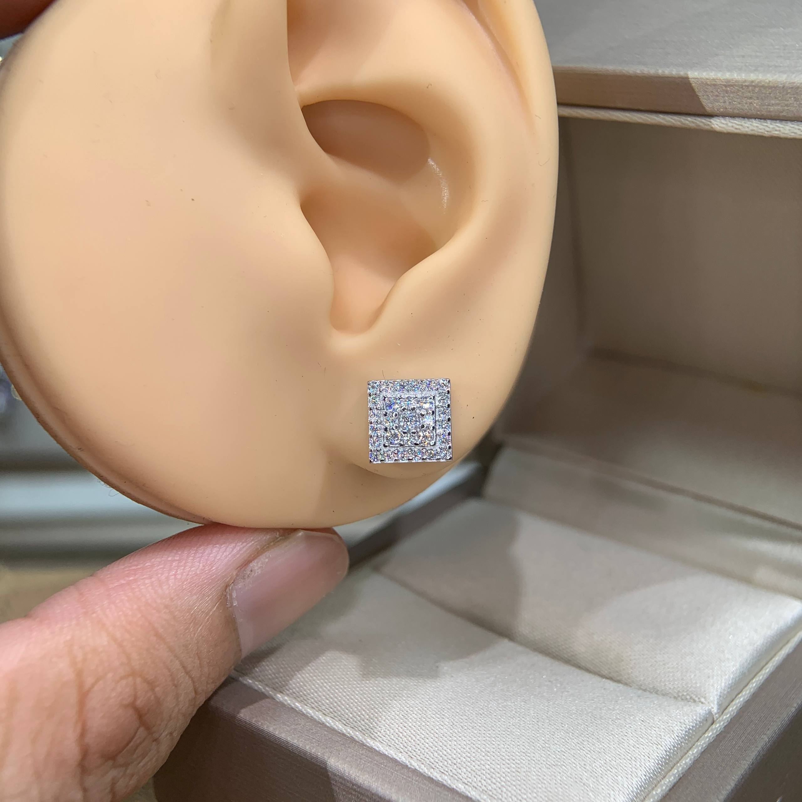 Bông tai kim cương Moissanite GRA (M48) - Ảnh 5