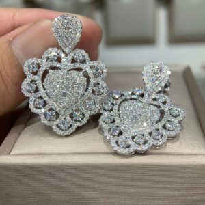 Bông tai kim cương Moissanite GRA (B709)
