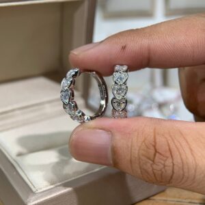 Bông tai kim cương Moissanite GRA (A174)