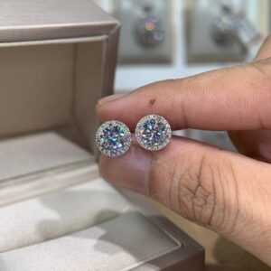 Bông tai kim cương Moissanite GRA (Y28)