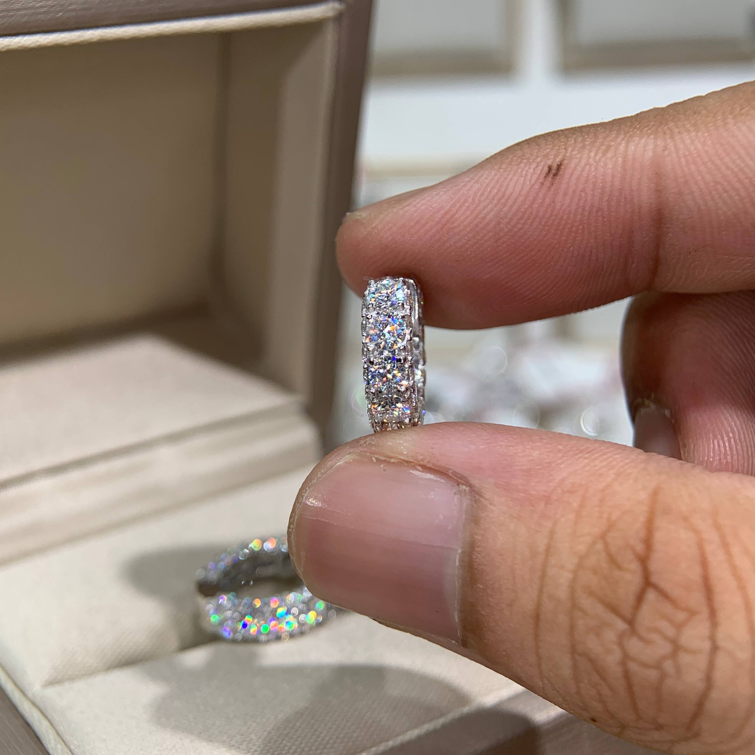 Bông tai kim cương Moissanite GRA (A511) - Ảnh 5