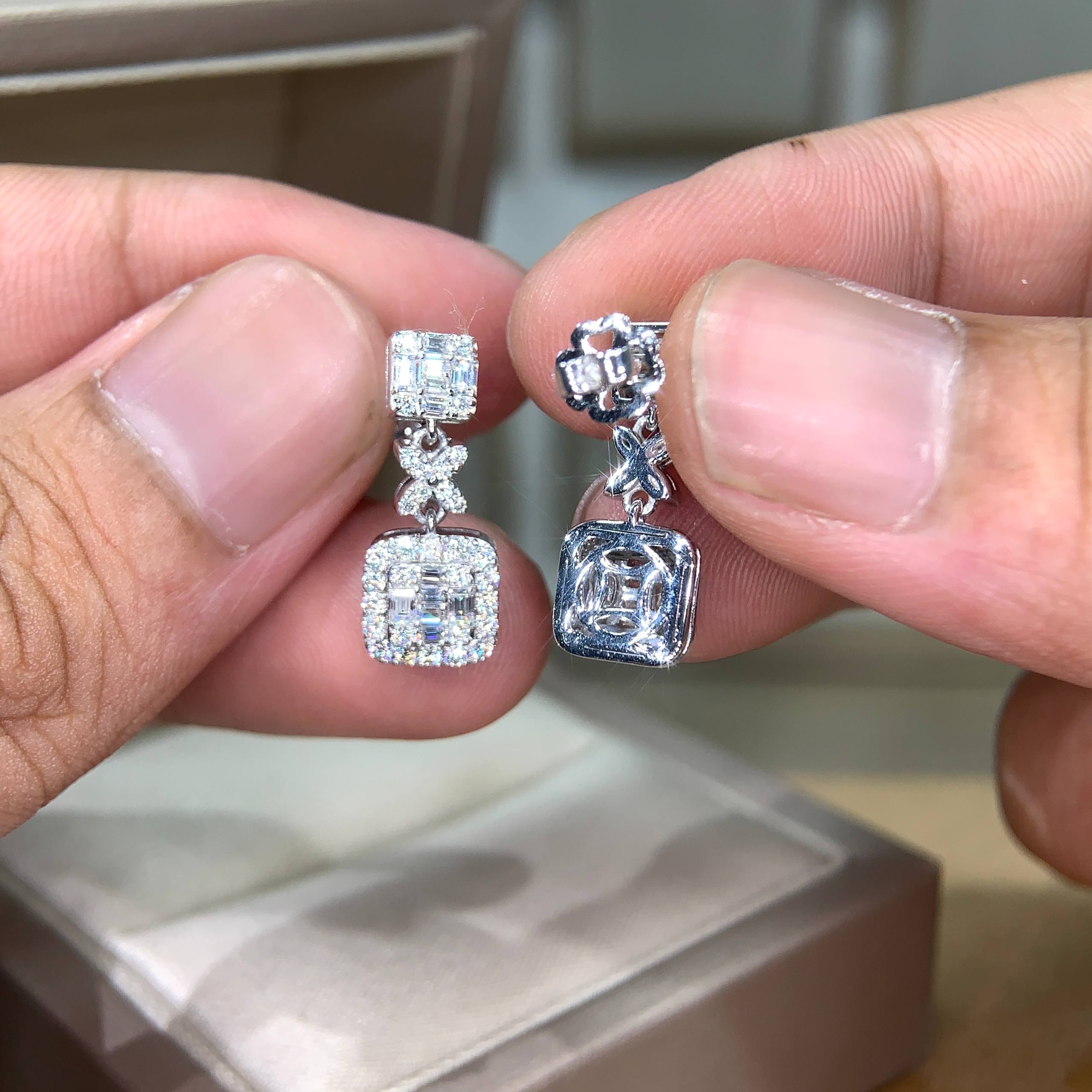 Bông tai kim cương Moissanite GRA (A193) - Ảnh 4