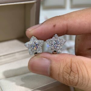 Bông tai kim cương Moissanite GRA (A184)