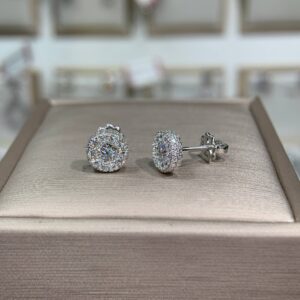 Bông tai kim cương Moissanite GRA (A025)