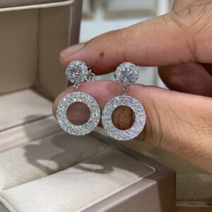 Bông tai kim cương Moissanite GRA (A337)