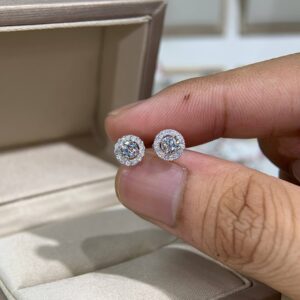 Bông tai kim cương Moissanite GRA (Y02)