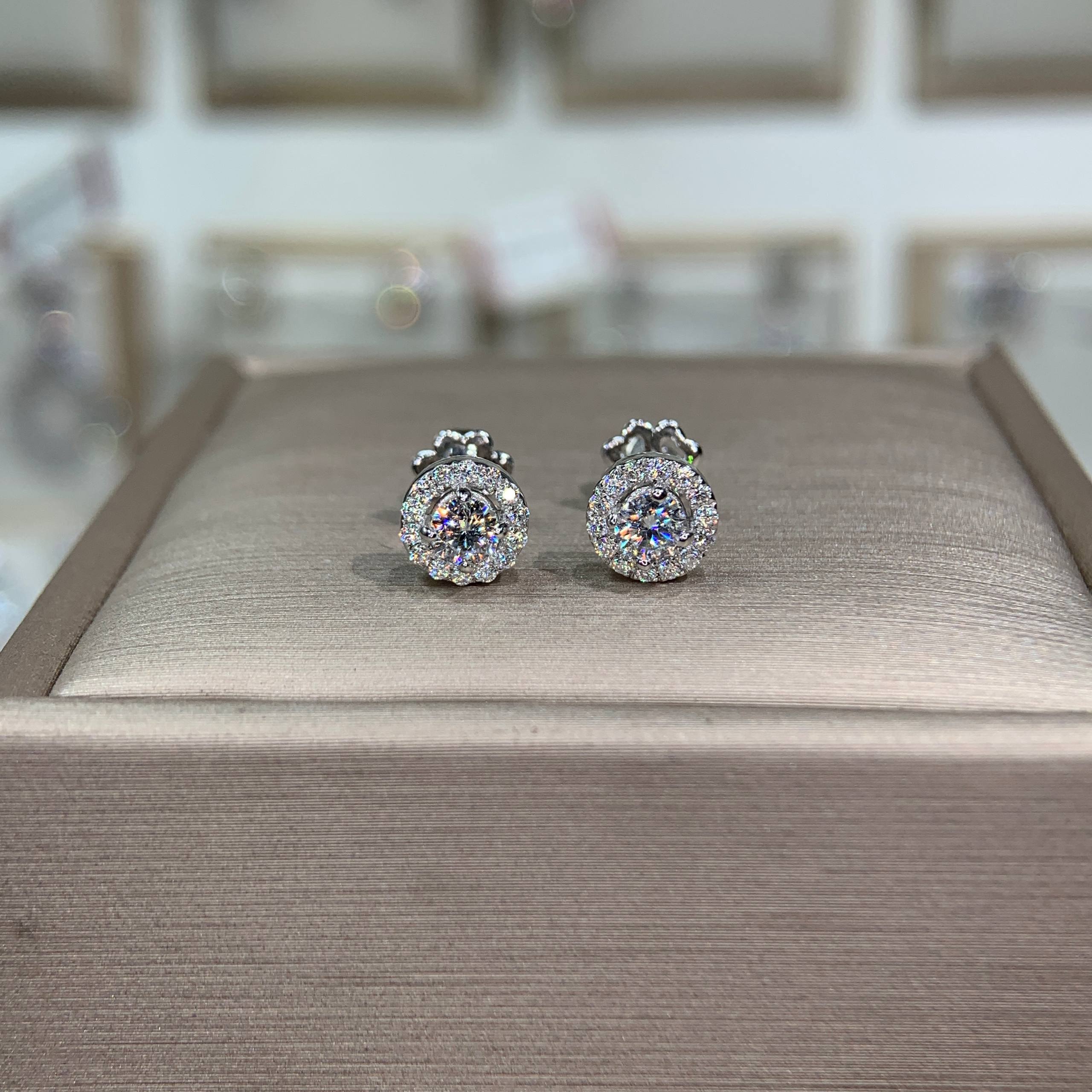 Bông tai kim cương Moissanite GRA (Y02) - Ảnh 4