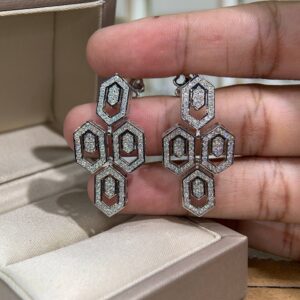 Bông tai kim cương Moissanite GRA (A812)