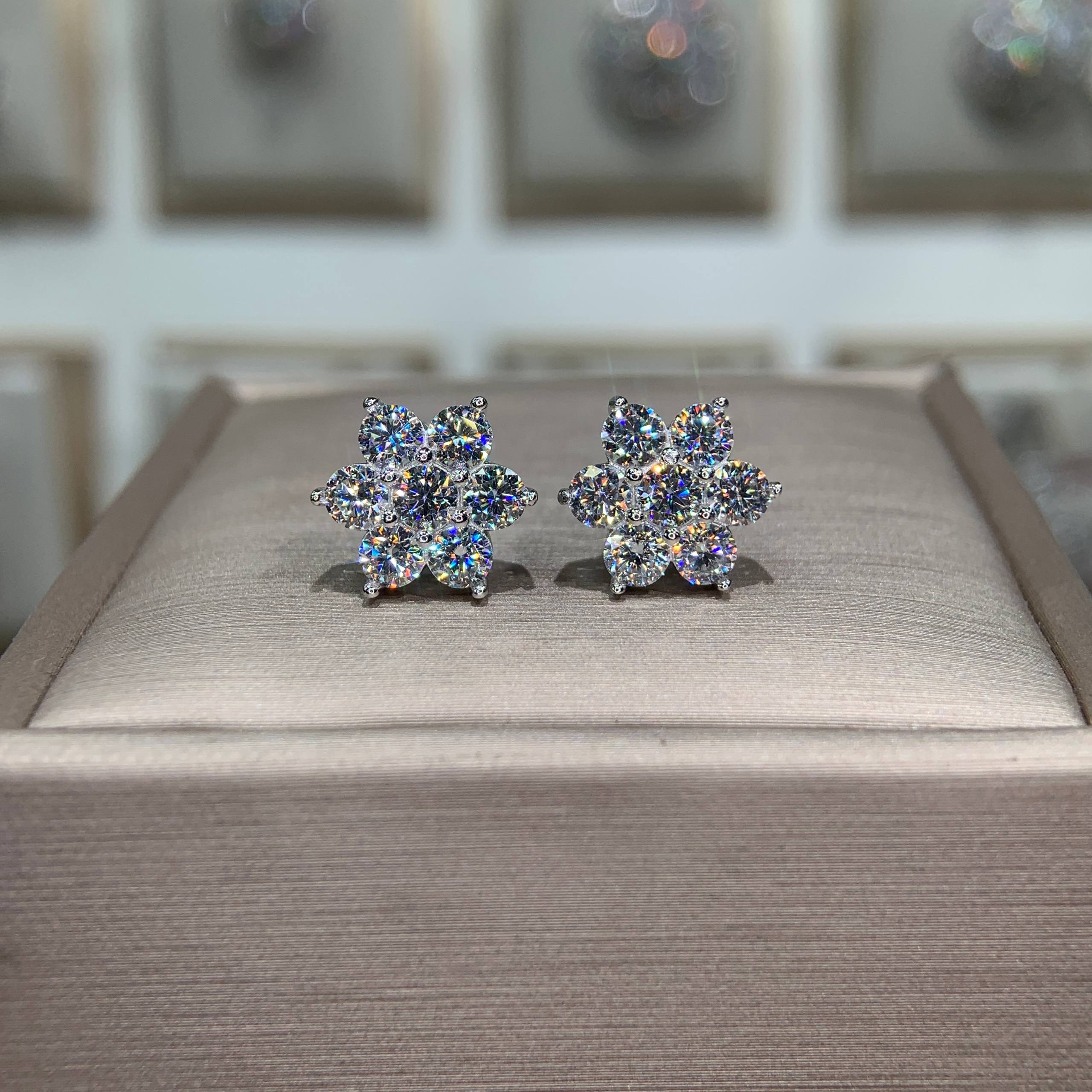 Bông tai kim cương Moissanite GRA (A011) - Ảnh 3