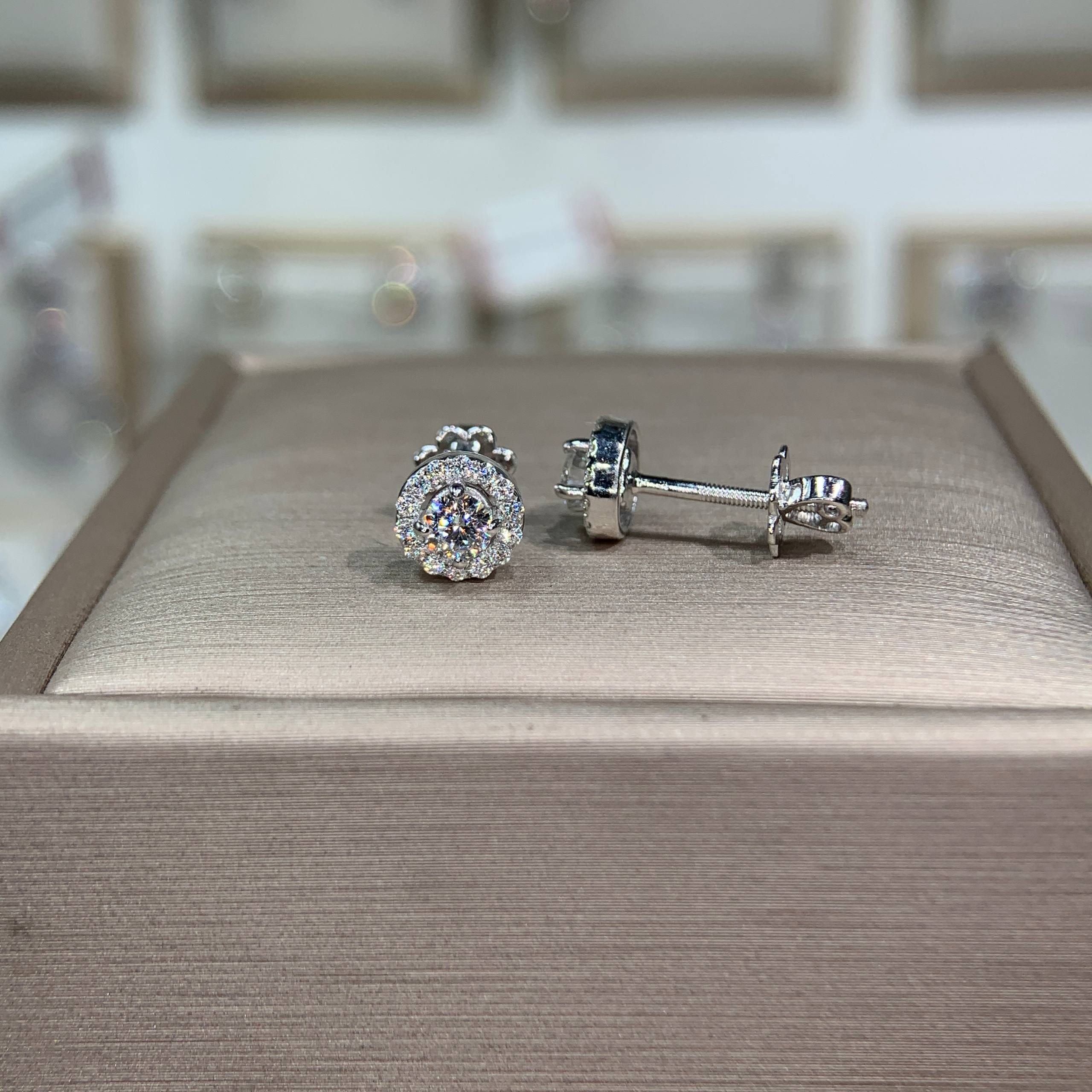 Bông tai kim cương Moissanite GRA (Y02) - Ảnh 3