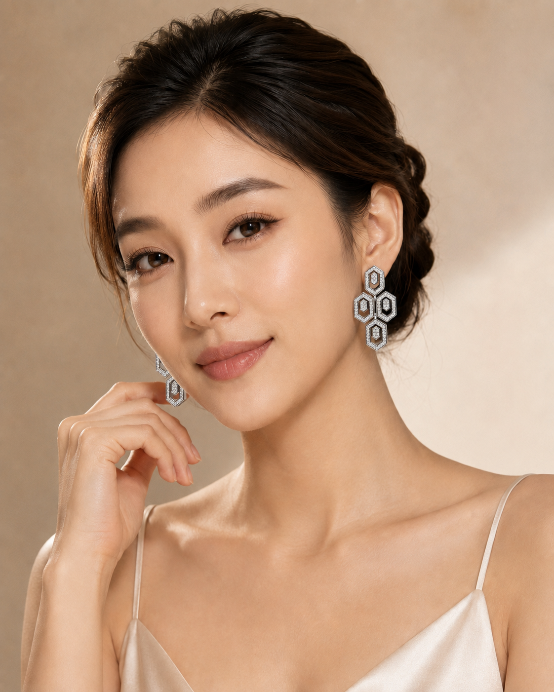 Bông tai kim cương Moissanite GRA (A812) - Ảnh 2