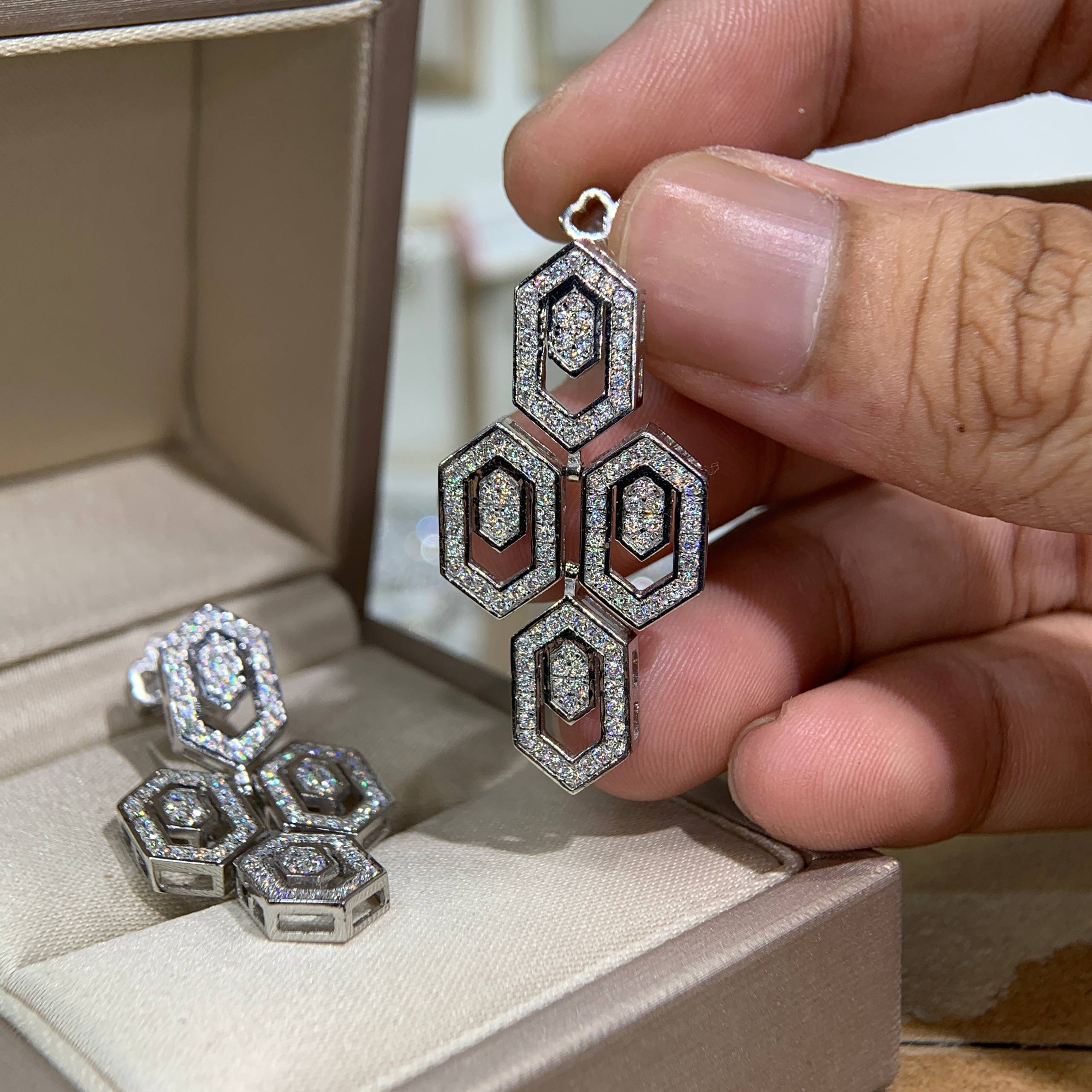Bông tai kim cương Moissanite GRA (A812) - Ảnh 3