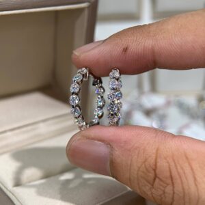 Bông tai kim cương Moissanite GRA (A161)