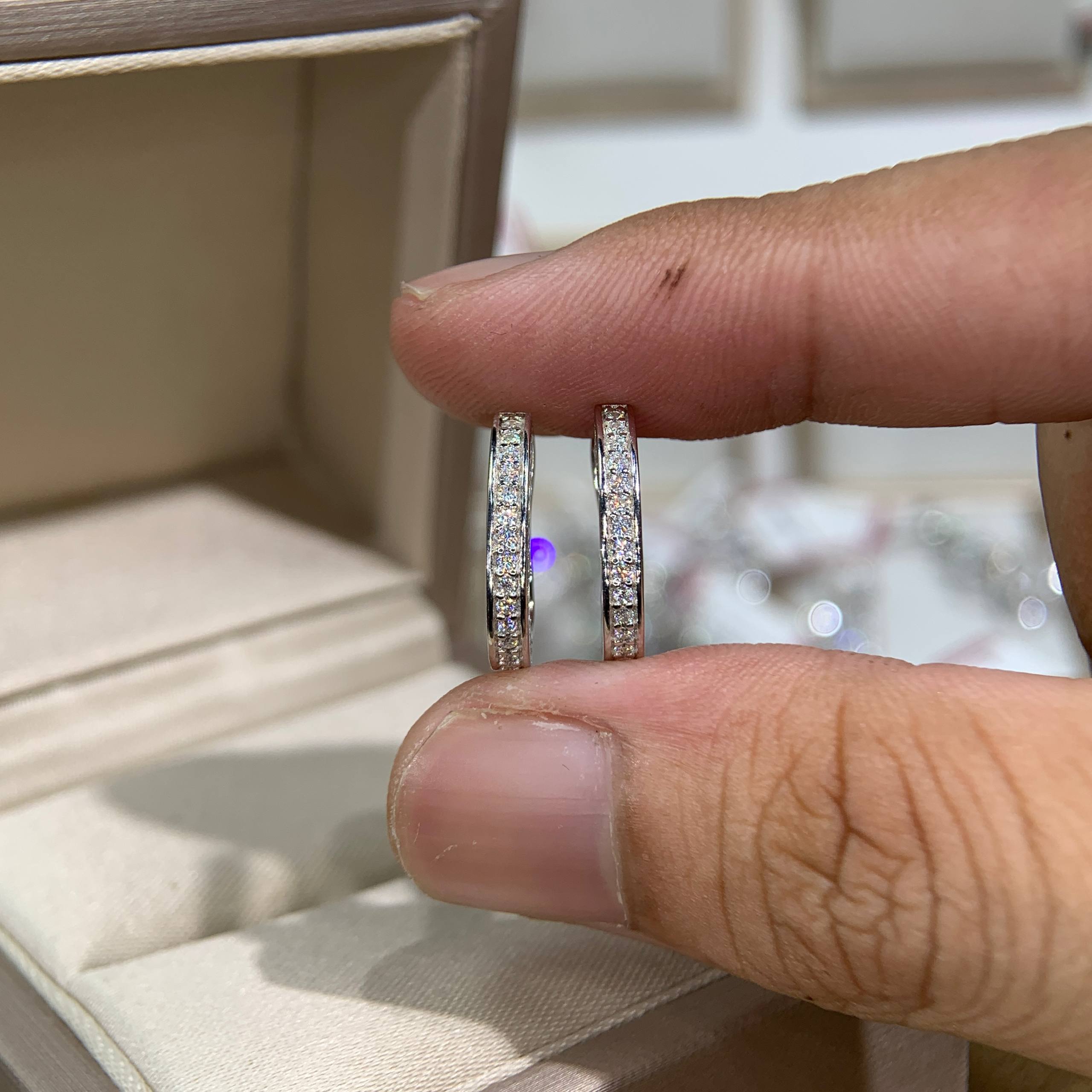 Bông tai kim cương Moissanite GRA (K96) - Ảnh 5