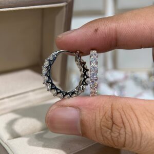 Bông tai kim cương Moissanite GRA (A083)