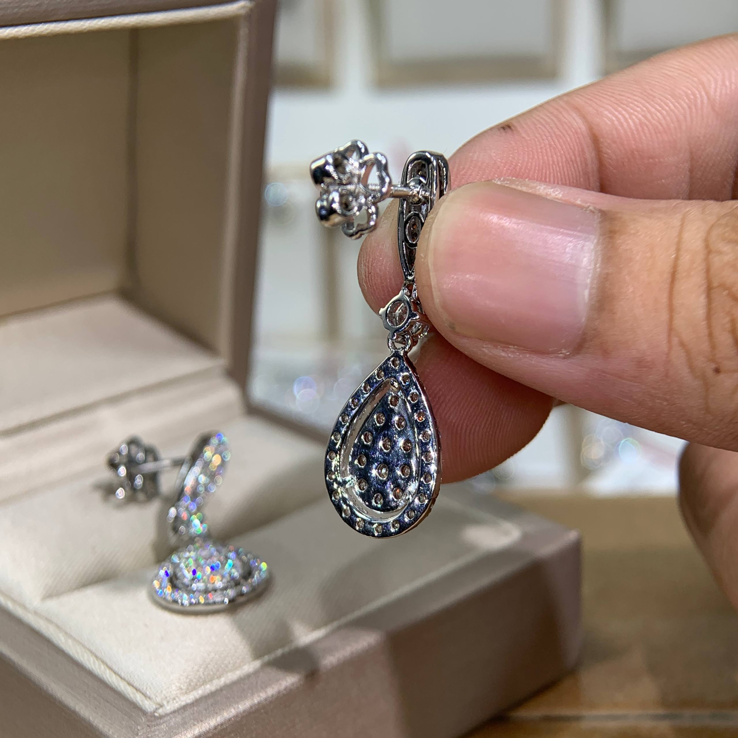 Bông tai kim cương Moissanite GRA (A578) - Ảnh 4