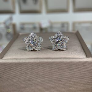 Bông tai kim cương Moissanite GRA (A133)