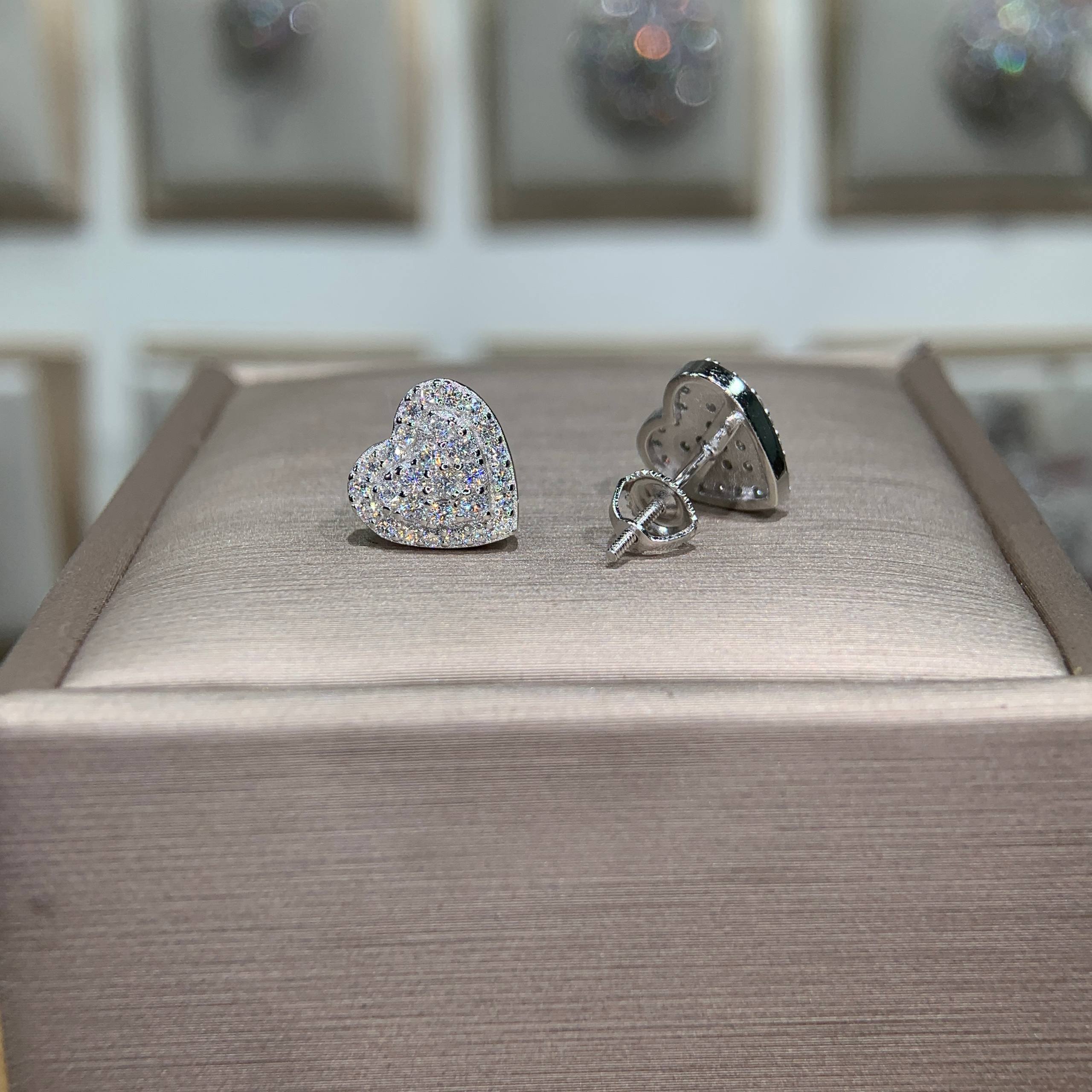 Bông tai kim cương Moissanite GRA (K61) - Ảnh 2