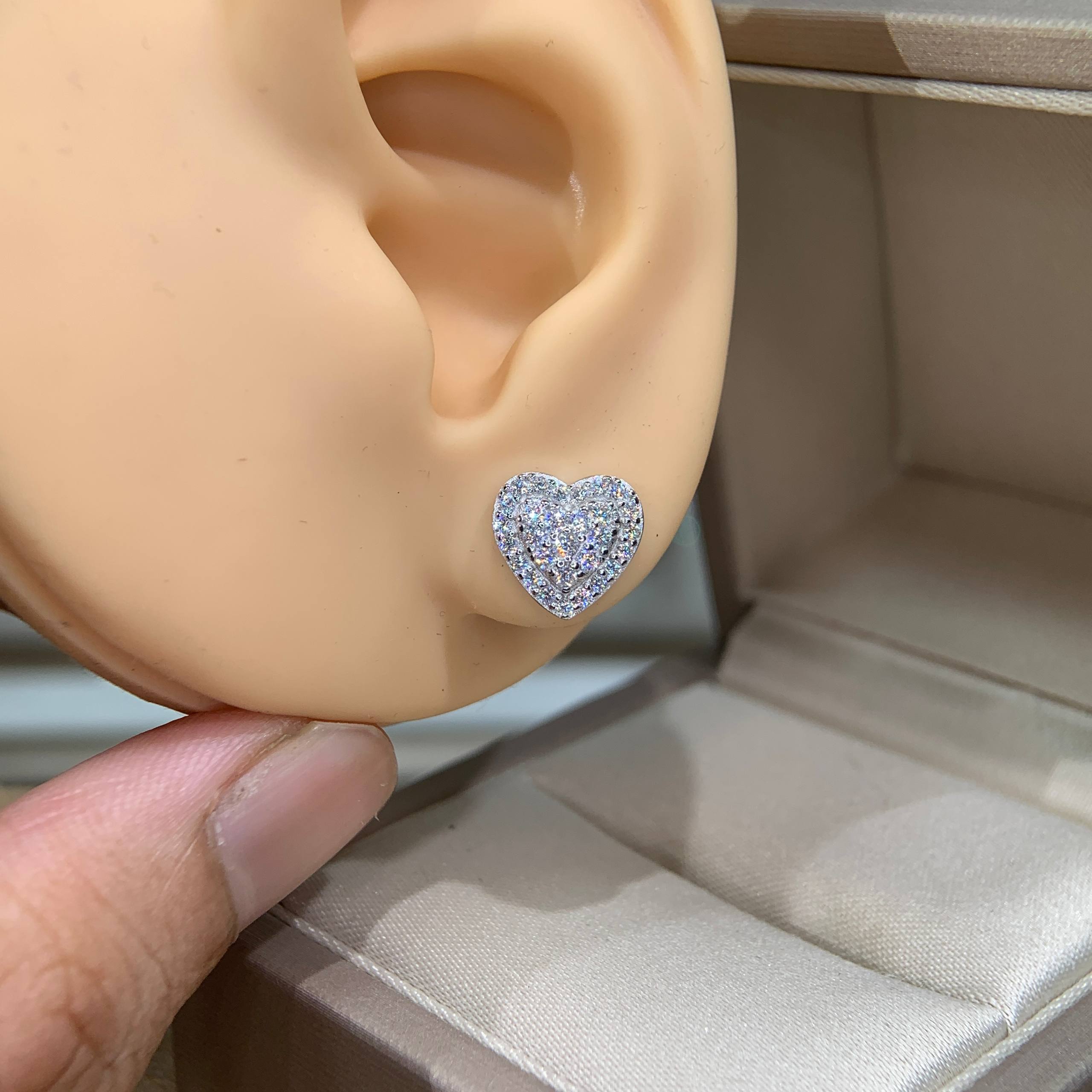 Bông tai kim cương Moissanite GRA (K61) - Ảnh 5