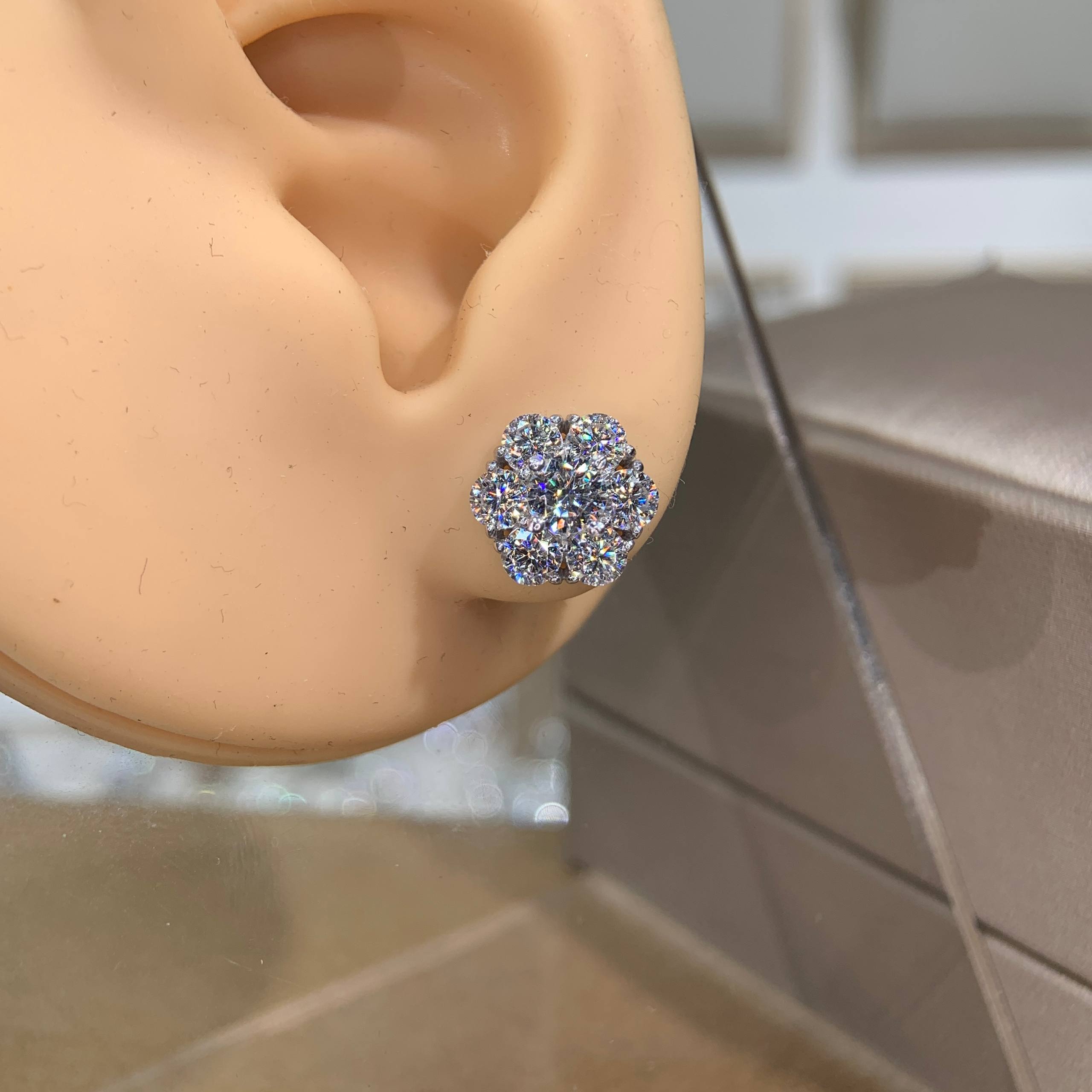 Bông tai kim cương Moissanite GRA (A250) - Ảnh 6