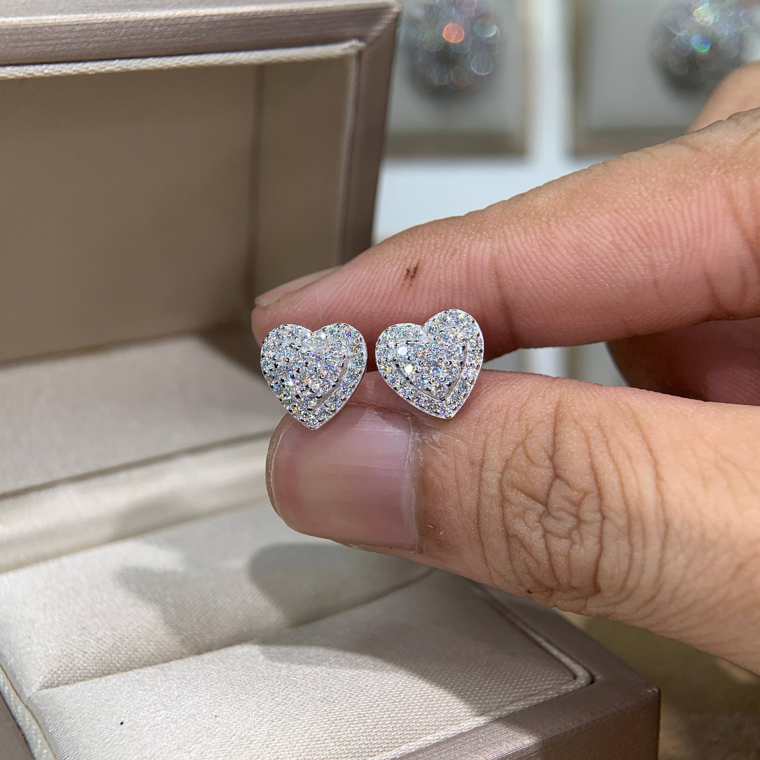 Bông tai kim cương Moissanite GRA (K61) - Ảnh 4