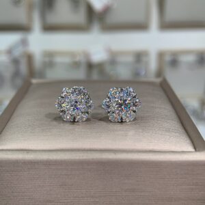 Bông tai kim cương Moissanite GRA (A250)
