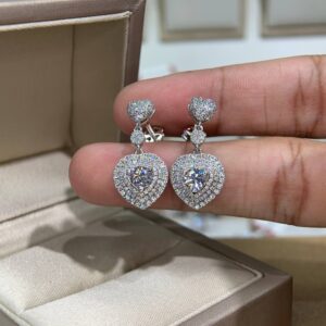 Bông tai kim cương Moissanite GRA (A472)