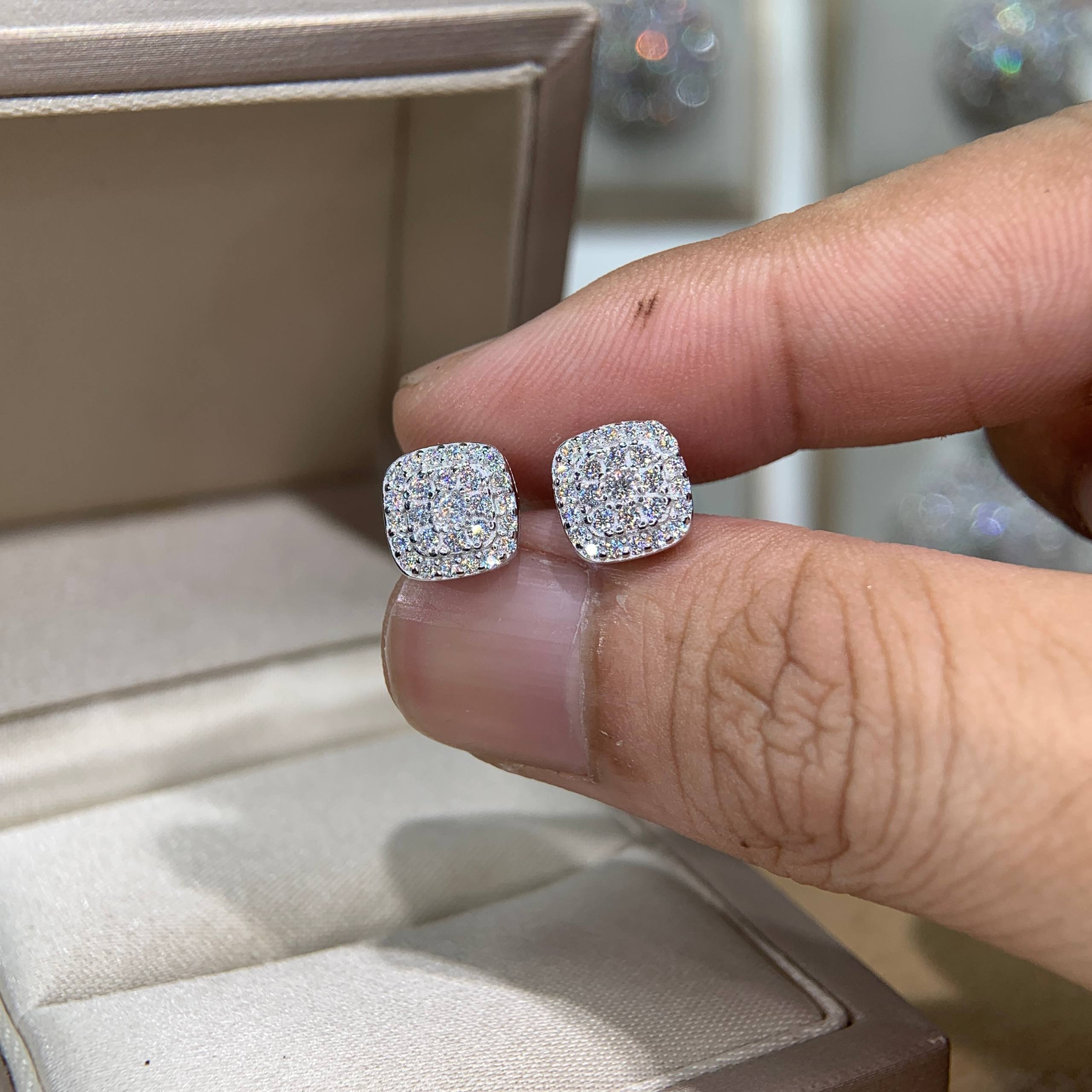 Bông tai kim cương Moissanite GRA (L01) - Ảnh 5